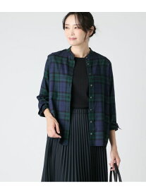 【SALE／42%OFF】ブラックウォッチ 長袖スタンドカラーシャツ NEWYORKER WOMEN ニューヨーカー トップス シャツ・ブラウス ネイビー【RBA_E】【送料無料】[Rakuten Fashion]