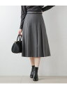 【SALE／50%OFF】TWツイル ビット付きタックフレアスカート NEWYORKER WOMEN ニューヨーカー スカート その他のスカート グレー ネイビー【RBA_E】【送料無料】[Rakuten Fashion]