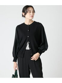 【SALE／50%OFF】レーヨンストレッチ 袖切替え長袖カーディガン NEWYORKER WOMEN ニューヨーカー トップス カーディガン ブルー ブラック【RBA_E】【送料無料】[Rakuten Fashion]