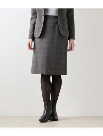 【SALE／38%OFF】【L】ウールウインドウペイン ストレートスカート NEWYORKER WOMEN L-SIZE ニューヨーカー エルサイズ スカート その他のスカート グレー【RBA_E】【送料無料】[Rakuten Fashion]