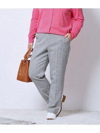 【SALE／28%OFF】【L】ブロークンヘリンボーンツィード テーパードパンツ NEWYORKER WOMEN L-SIZE ニューヨーカー エルサイズ パンツ その他のパンツ ブラウン【RBA_E】【送料無料】[Rakuten Fashion]