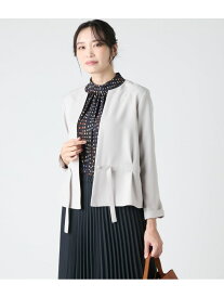 【SALE／26%OFF】【L】パウダリーツイル ドローストリング羽織ブラウス NEWYORKER WOMEN L-SIZE ニューヨーカー エルサイズ トップス シャツ・ブラウス グレー ネイビー【RBA_E】【送料無料】[Rakuten Fashion]
