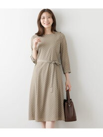 【SALE／29%OFF】【L】ドットペイズリープリント 7分袖ワンピース NEWYORKER WOMEN L-SIZE ニューヨーカー エルサイズ ワンピース・ドレス ワンピース グレー【RBA_E】【送料無料】[Rakuten Fashion]