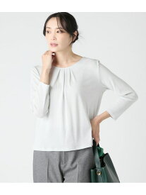 【SALE／41%OFF】【L】ラメフライス 8分袖フロントタックプルオーバー NEWYORKER WOMEN L-SIZE ニューヨーカー エルサイズ トップス カットソー・Tシャツ ブルー【RBA_E】【送料無料】[Rakuten Fashion]