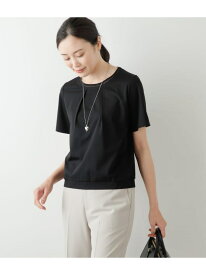 【SALE／30%OFF】レーヨンナイロンジャージー 半袖プルオーバー NEWYORKER WOMEN ニューヨーカー トップス カットソー・Tシャツ ブラック ブルー【RBA_E】【送料無料】[Rakuten Fashion]