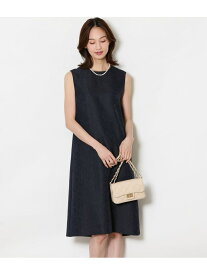 ブルームジャカード ノースリーブワンピース NEWYORKER WOMEN ニューヨーカー ワンピース・ドレス ワンピース ネイビー【送料無料】[Rakuten Fashion]