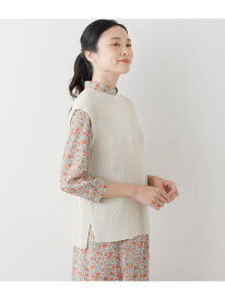 【SALE／58%OFF】【L】TCホールガーメント(R)ニットベスト NEWYORKER WOMEN L-SIZE ニューヨーカー エルサイズ トップス ニット ホワイト【RBA_E】【送料無料】[Rakuten Fashion]