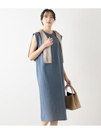 【SALE／26%OFF】【L】インディゴライクプリント キーネックノースリーブワンピース NEWYORKER WOMEN L-SIZE ニューヨーカー エルサイズ ワンピース・ドレス ワンピース ネイビー【RBA_E】【送料無料】[Rakuten Fashion]