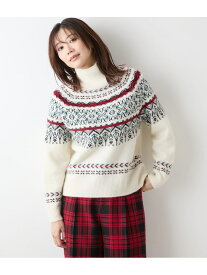 【SALE／30%OFF】フェアアイル ハイネックニットプルオーバー NEWYORKER WOMEN ニューヨーカー トップス ニット ホワイト グレー【RBA_E】【送料無料】[Rakuten Fashion]