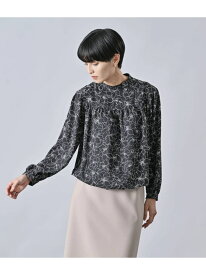 【SALE／30%OFF】モノトーンフラワープリント ヨーク切り替えブラウス Atraer アトラエル トップス シャツ・ブラウス ブラック【RBA_E】【送料無料】[Rakuten Fashion]