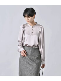 【SALE／30%OFF】マットサテン ボリュームスリーブブラウス Atraer アトラエル トップス シャツ・ブラウス グレー【RBA_E】【送料無料】[Rakuten Fashion]