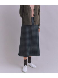 【SALE／35%OFF】【ウォッシャブル】Woolish Block Check 切替スカート SIPULI シプリ スカート ロング・マキシスカート ブラック【RBA_E】【送料無料】[Rakuten Fashion]