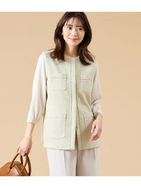 【SALE／40%OFF】ソフトミックスツィード ジレ NEWYORKER WOMEN ニューヨーカー ジャケット・アウター その他のジャケット・アウター ネイビー【RBA_E】【送料無料】[Rakuten Fashion]