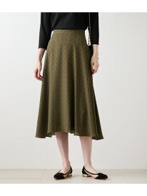 【SALE／47%OFF】【L】ビットプリント フレアスカート NEWYORKER WOMEN L-SIZE ニューヨーカー エルサイズ スカート その他のスカート ネイビー グリーン【RBA_E】【送料無料】[Rakuten Fashion]