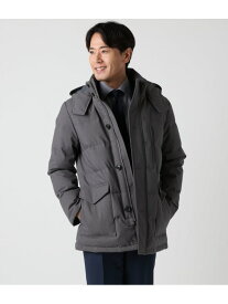 【SALE／20%OFF】【撥水・防風】ポリエステルツイル ラミネート スタンドフードダウンアウター NEWYORKER MEN ニューヨーカー ジャケット・アウター ダウンジャケット・ダウンベスト ネイビー グレー【RBA_E】【送料無料】[Rakuten Fashion]