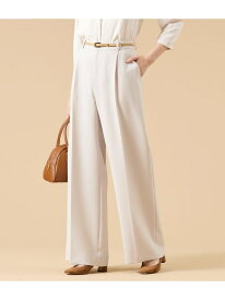 【ウォッシャブル】シルキークロス 1タックワイドパンツ(ベージュ) NEWYORKER WOMEN ニューヨーカー パンツ その他のパンツ ベージュ【送料無料】[Rakuten Fashion]