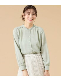 【SALE／30%OFF】ジオメトリックプリント スタンドフリルブラウス NEWYORKER WOMEN ニューヨーカー トップス シャツ・ブラウス ネイビー【RBA_E】【送料無料】[Rakuten Fashion]