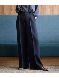 【L】【ウォッシャブル】シルキークロス 1タックワイドパンツ(ネイビー) NEWYORKER WOMEN L-SIZE ニューヨーカー エルサイズ パンツ その他のパンツ ネイビー【送料無料】[Rakuten Fashion]