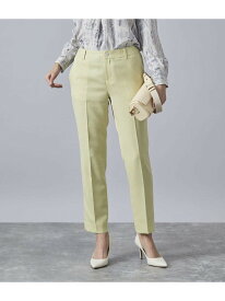 【SALE／29%OFF】【ウォッシャブル】麻調ツイル ベルトループ付きクロップドパンツ Atraer アトラエル パンツ スラックス・ドレスパンツ グリーン イエロー【RBA_E】【送料無料】[Rakuten Fashion]