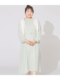 【SALE／38%OFF】【L】ジオメトリックプリント スタンドギャザーワンピース NEWYORKER WOMEN L-SIZE ニューヨーカー エルサイズ ワンピース・ドレス ワンピース ネイビー【RBA_E】【送料無料】[Rakuten Fashion]