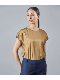 【SALE／28%OFF】ハンマーサテン 切り替えTブラウス Atraer アトラエル トップス シャツ・ブラウス シルバー ゴールド【RBA_E】【送料無料】[Rakuten Fashion]