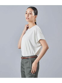 強撚スムース クルーネックカットソープルオーバー Atraer アトラエル トップス カットソー・Tシャツ ブラック ホワイト【送料無料】[Rakuten Fashion]