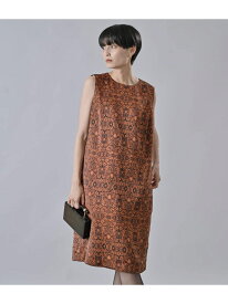 【SALE／30%OFF】アールヌーボーボタニカルプリント サックドレス Atraer アトラエル ワンピース・ドレス ワンピース ブラウン グリーン【RBA_E】【送料無料】[Rakuten Fashion]