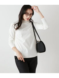 【SALE／60%OFF】オーガニックコットンスムース ボトルネックカットソー NEWYORKER WOMEN ニューヨーカー トップス ニット ネイビー ホワイト【RBA_E】【送料無料】[Rakuten Fashion]