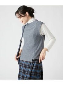 【SALE／31%OFF】【手洗い可能】ポリアクリルナイロンウール 肩畦アシンメトリーベスト NEWYORKER WOMEN ニューヨーカー トップス ニット グレー ネイビー【RBA_E】【送料無料】[Rakuten Fashion]