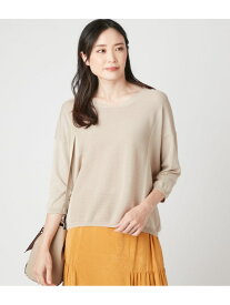 【SALE／37%OFF】【L】【手洗い可能】コットンアセテート ドルマンニットプルオーバー NEWYORKER WOMEN L-SIZE ニューヨーカー エルサイズ トップス ニット ベージュ【RBA_E】【送料無料】[Rakuten Fashion]