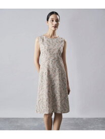 【SALE／60%OFF】【ウォッシャブル】グレイスフルリーフプリント Aラインワンピース Atraer アトラエル ワンピース・ドレス ワンピース ベージュ【RBA_E】【送料無料】[Rakuten Fashion]
