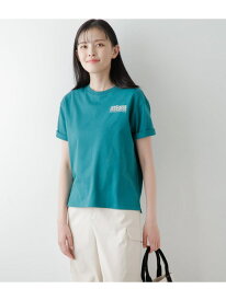 【SALE／55%OFF】コットン天竺 グラデーションNEWYORKERロゴTシャツ NEWYORKER WOMEN ニューヨーカー トップス カットソー・Tシャツ グリーン【RBA_E】【送料無料】[Rakuten Fashion]