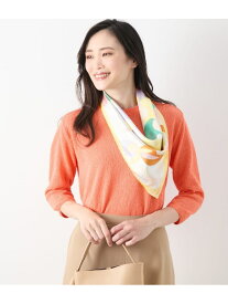 【SALE／50%OFF】和紙ポリエステル クルーネック7分袖プルオーバー NEWYORKER WOMEN ニューヨーカー トップス ニット ベージュ ブルー オレンジ【RBA_E】【送料無料】[Rakuten Fashion]
