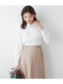 【SALE／30%OFF】ポリエステルナチュラルブロード はしごレースシャツ NEWYORKER WOMEN ニューヨーカー トップス シャツ・ブラウス グレー ホワイト【RBA_E】【送料無料】[Rakuten Fashion]