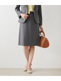 【SALE／50%OFF】【L】【ウォッシャブル】シャークスキン Aラインスカート NEWYORKER WOMEN L-SIZE ニューヨーカー エルサイズ スカート その他のスカート ブルー グレー【RBA_E】【送料無料】[Rakuten Fashion]