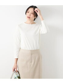 【SALE／50%OFF】【L】ガス焼き強撚フライス ラウンドネックプルオーバー NEWYORKER WOMEN L-SIZE ニューヨーカー エルサイズ トップス カットソー・Tシャツ ホワイト【RBA_E】【送料無料】[Rakuten Fashion]