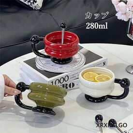 カップ コーヒーカップ コップ 蝶柄 姫様 マドラー付き 陶器マグカップ お菓子 防熱 280ml おしゃれ コップ 陶器製食器 引越し祝い 新生活応援 ティーカップ 大容量 プレゼント コップ カフェマグ ギフト 洋食器 和食器