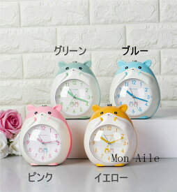 目覚まし時計 置き時計 夜光 ネズミ 静音 スタンドクロック 可愛い時計 子供部屋飾り ライト 時計 インテリア 置き掛け 雑貨 卓上 とけい クロック