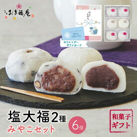 みやこ大福6個入り ホワイトデー 京都 黒豆塩大福 粒あん 塩大福 こしあん 北海道産 黒豆 滋賀県産羽二重粉 餅米使用 餅菓子 大福 和菓子 ギフト スイーツ 高級 お取り寄せ 後味サッパリ 人気 餅 御祝 御供 あんこ 手土産 お菓子 贈り物 おすすめ プレゼント 冷凍 送料無料