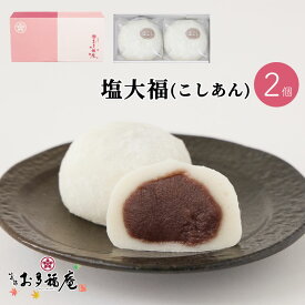 羽二重塩大福 こしあん 2個セット バレンタイン 京都 和菓子 大福餅 ギフト お取り寄せ 北海道産あずき使用 スイーツ プレゼント 自分用