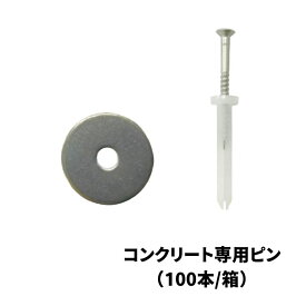 【人工芝・防草シート副資材】　コンクリート専用ピン 【ピンΦ5×35mm SUS座金5.5×25mm】　100セット/箱　コンクリートへの固定に　040146