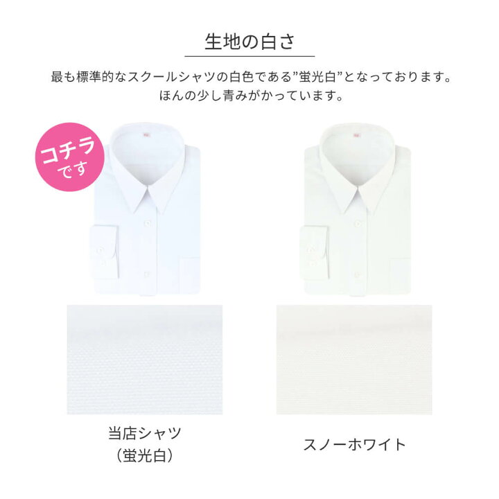 楽天市場】【2枚組】 スクールシャツ 女子 長袖 学生服 中学生 高校生 