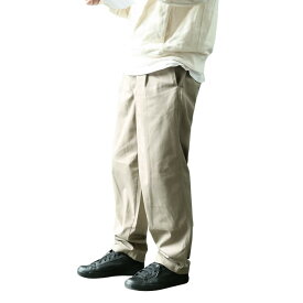 チノパン メンズ パンツ シェフパンツ ズボン セミワイド ワイドパンツ イージーパンツ ボトムス ワイド メンズパンツ テーパード ワーク 太め ゆったり ブラック ネイビー カーキ ベージュ ワンタックsun-ux-pnt-1948 メール便で送料無料 2枚は2通 NEW