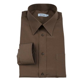 【最大1,000円OFFクーポン】ワイシャツ 黒 黒シャツ ネイビー 紺シャツ 茶 ブラウン 茶 長袖 シャツ メンズ カッターシャツ yシャツ ドレスシャツ 形態安定 ボタンダウン レギュラー ブラック 飲食店 制服 ホスト ● y9-7-9-1宅配便のみ