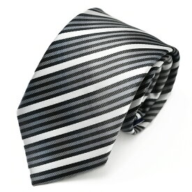 ネクタイ メンズ 黒 ブラック グレー 灰色 ストライプ おしゃれ かっこいい ねくたい 洗濯 necktie ブランド プレゼント 結婚式 ギフト 無地 柄 フォーマル 葬式 就活 営業 学生 人気 at-ux-ne-1316(C) メール便で送料無料