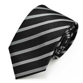ネクタイ 黒 ストライプ グレー ブラック おしゃれ メンズ プレゼント 結婚式 ギフト ねくたい 洗濯 可能 tie AT ブランド 無地 柄 葬式 就活 営業 学生 人気 フォーマル at-ux-ne-1298(D) メール便で送料無料