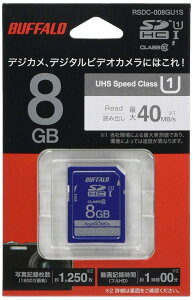 BUFFALO UHS-I Class1 SD�J�[�h 8GB RSDC-008GU1S
