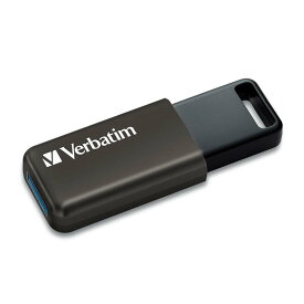 バーベイタムジャパン(Verbatim Japan) USBメモリ 128GB USB3.2(Gen1) スライド式 ストラップホール付き Windows Mac 対応 国内安心サポート ブラック 128ギガ USBSLM128GZV1