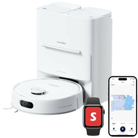 SwitchBot ロボット掃除機 S20 走行中のモップ洗浄 - 90日間自動ゴミ収集 水拭き 10000Pa強力吸引 ローラーモップ モップ乾燥 AI障害物回避 レーダーナビゲーション 禁止エリア 落下防止 スイッチボット Alexa 音声対応