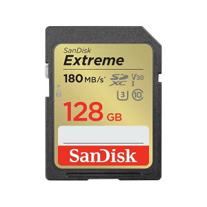 SanDisk (�T���f�B�X�N) 128GB Extreme (�G�N�X�g���[��) SDXC UHS-I �������[�J�[�h - C10/U3/V30/4K/UHD�@SD�J�[�h - SDSDXVA-128G-GNCIN
